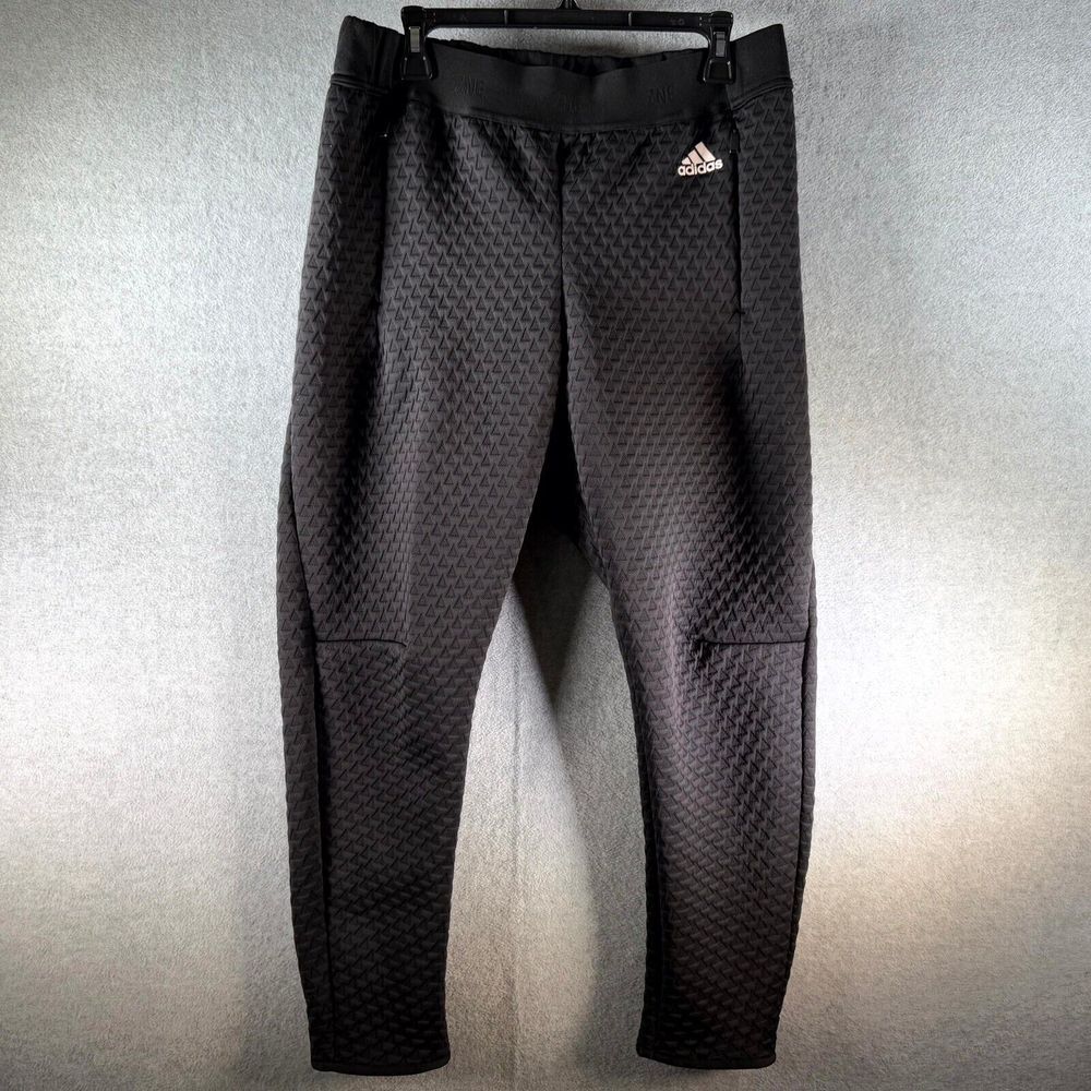 Adidas ZNE Primeblue Pants Women's M Black Elastic Waist‎ Zip Pockets Sportswear